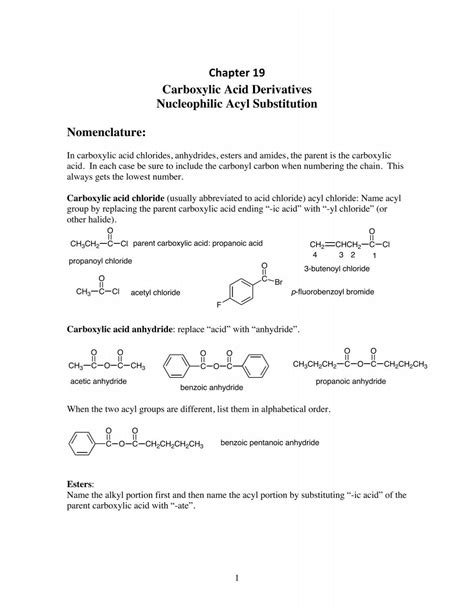 Chapter Carboxylic Acid Derivatives Nucleophilic Acyl Myweb