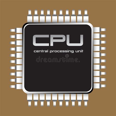 Unidad Central De Proceso CPU Stock de ilustración Ilustración de