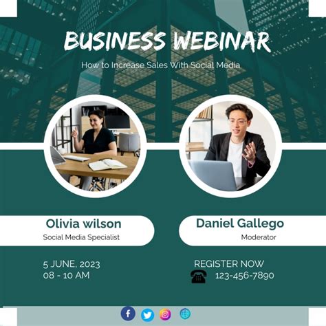 Business Webinar Template Postermywall