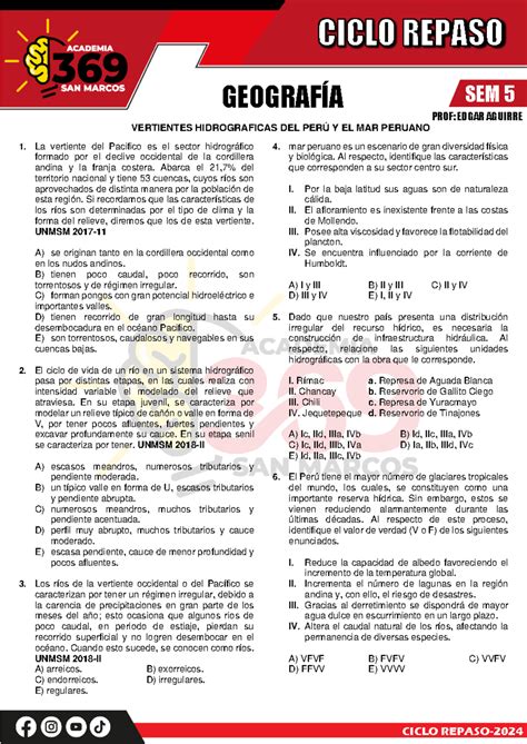 Semana Geograf A Geograf A Sem Ciclo Repaso Prof