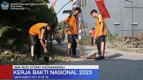 Kerja Bakti Nasional Smk Budi Utomo Gadingmangu Youtube