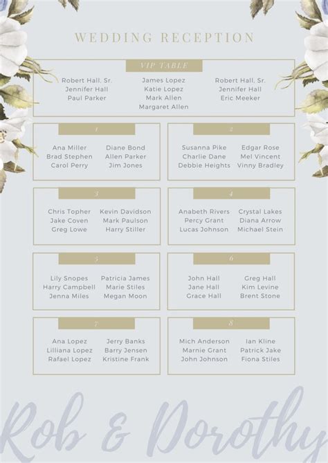 Free Custom Printable Seating Chart Templates Canva