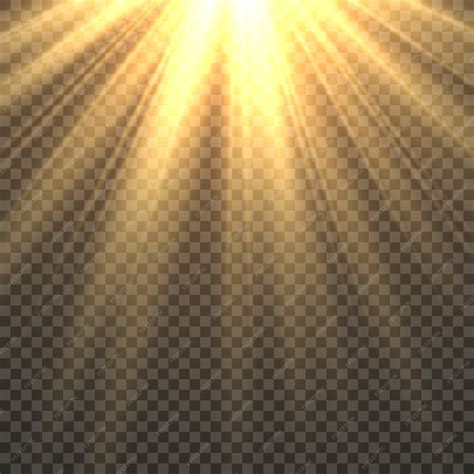 Premium Vector Sunlight Isolated Sun Light Effect Golden Sun Rays