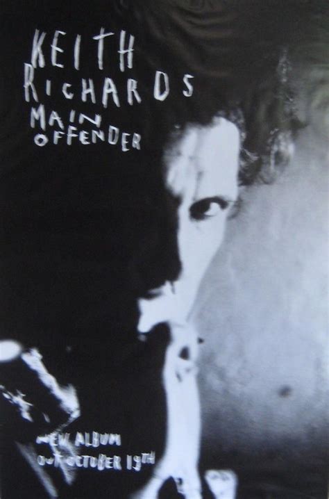 X Subway Poster Keith Richards Main Offender Album Rolling