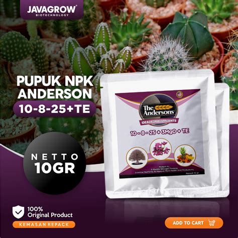 Jual Pupuk Npk Nutrisi Tanaman Osmocote Dekastar Andersons 18 8 25 3MgO