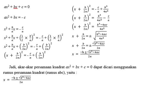 Rumus Persamaan Kuadrat Cara Mudah Menyelesaikan Soal Matematika Contoh