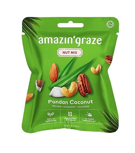 Amazin Graze Nut Mix Pandan Coconut Fresh Groceries Delivery Redtick