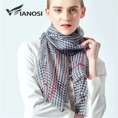 [vianosi] Women Scarf Female Silk Luxury Brand Silk Scarves For Ladies Fashion Big Size Summer