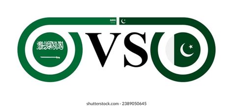 Concept Between Saudi Arabia Vs Pakistan Stock Vector (Royalty Free ...