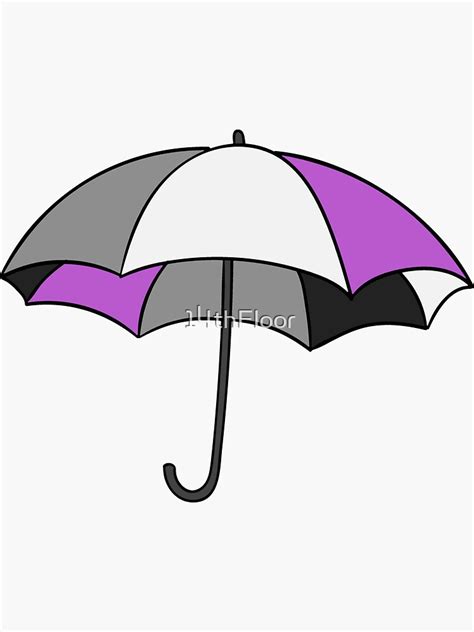 Ace Asexual Pride Asexuality Purple Umbrella Pride Flag Sticker For