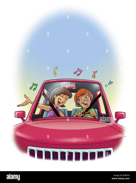 People singing in a car Cut Out Stock Images & Pictures - Alamy