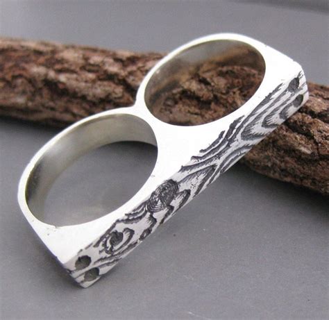 Woodgrain Knuckle Duster Double Ring Double Wood As Seen In Etsy