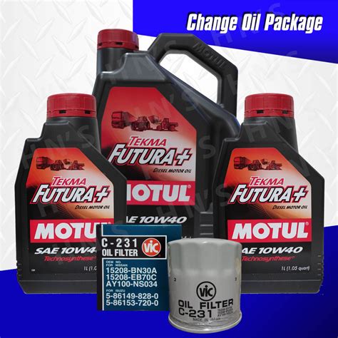 Motul Tekma Futura 10W 40 Full Synthetic Oil Change Package For Nissan