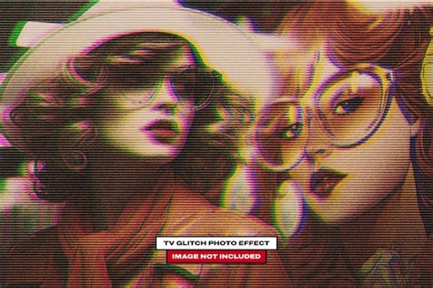 Premium Psd Tv Glitch Photo Effect