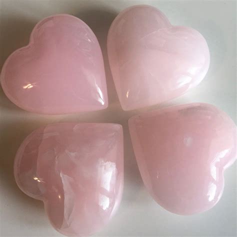 Pink Calcite 4 Puffy Gemstone Large Heart Healing Stone Healing Crystal