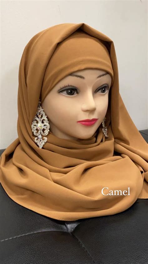 Hijab à Enfiler Bonnet Croisé Viscose Hijab 1 Pièce Qalam Dress