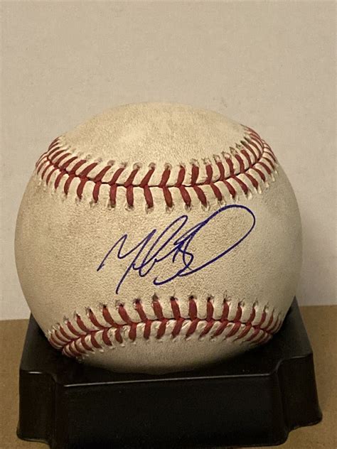 Mookie Betts Autographed Signed Mlb Game Used Baseball Psa Mlb Holo