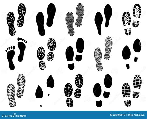 Shoe Footprints Soles Prints Marks Barefoot Boots And Sports