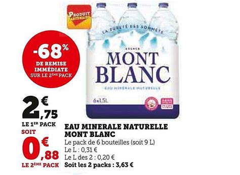 Promo Eau Minérale Naturelle Mont Blanc chez Super U iCatalogue fr