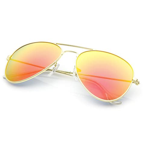 Zerouv Cunningham Gold Revo Lens Aviator Sunglasses Zerouv