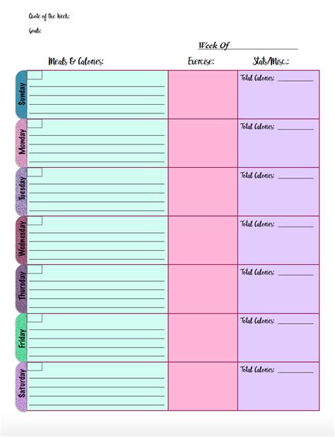 Calorie Counter Chart Printable Free Printable Food Calorie Chart