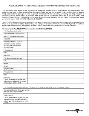 Fillable Online Pcn Permit Application Form Fax Email Print Pdffiller