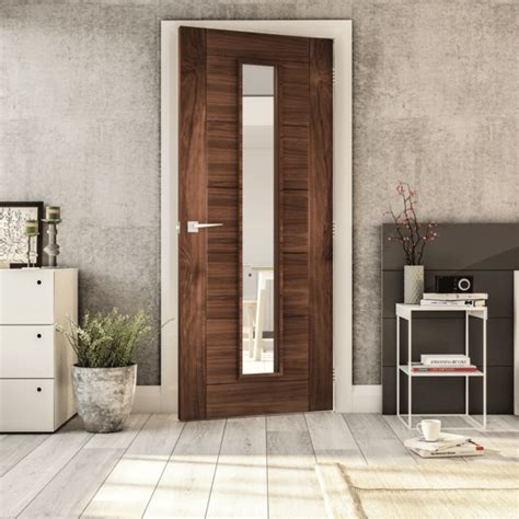 Deanta Seville Glazed Internal Walnut Door Shawfield Doors