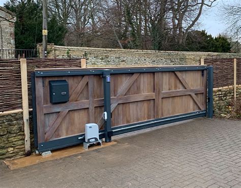 Iroko Timber Sliding Gate Residential And Commercial Electric Gates