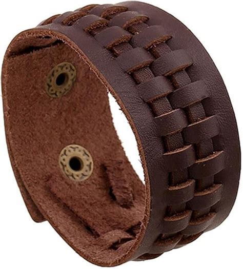 L Ssige Breite Lederarmb Nder M Nner Frauen Retro Armband Manschette