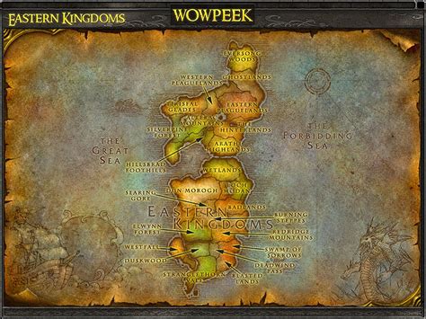 World Of Warcraft Eastern Kingdoms Map Maps For You