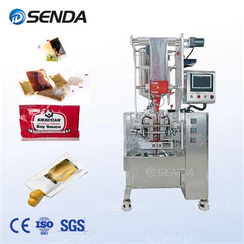 Automatic Liquid Sauce Ondiment Four Side Sealing Sachet Packing Machine Vertical Form Fill Seal