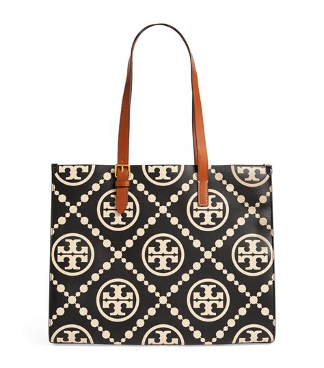 Womens Tory Burch Black Monogram Embossed Tote Bag Harrods Fr