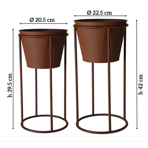 Set Doua Ghivece Decorative Azay Design Pentru Plante Si Flori Din