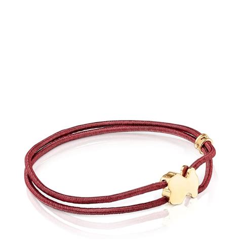 Burgundy Sweet Dolls Elastic Bracelet Tous