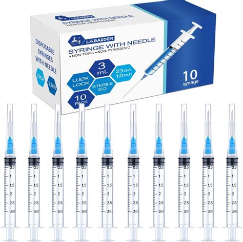 Amazon Pack Ml Syringes With Needle G Inch Needle