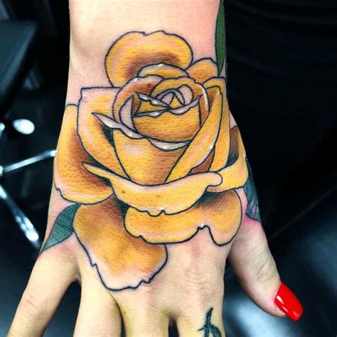 25 Yellow Rose Tattoo Ideas HarisonOriean