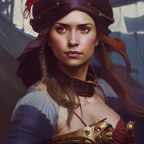 Artstation Pirate Woman Digital Painting Artworks