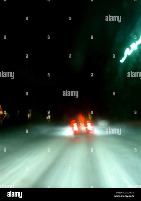 Transportation Concepts Moving Car at Night Stock Photo - Alamy