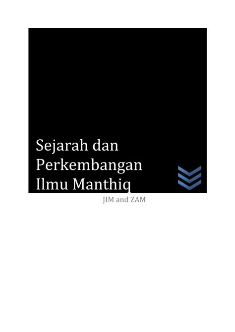 PDF Sejarah Dan Perkembangan Ilmu Manthiq PDF Filedapat Dikatakan