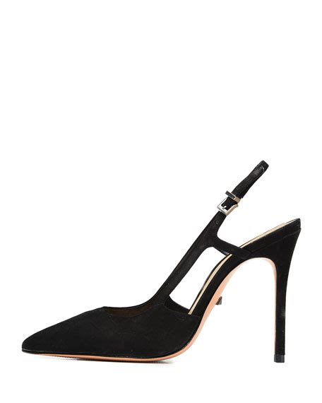 Schutz Boris Suede Slingback Pumps Neiman Marcus