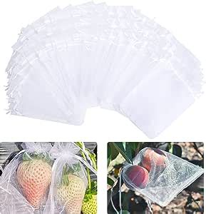 Amazon 100 Pieces Organza Fruit Netting Bags 6x8 Inch Fruit