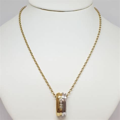 Kt Bicolour Gold White Gold Yellow Gold Necklace Ct