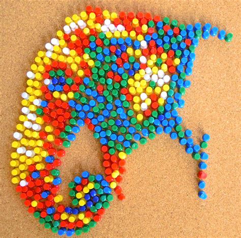 An Elephant A Day Elephant No 292 Push Pin Art