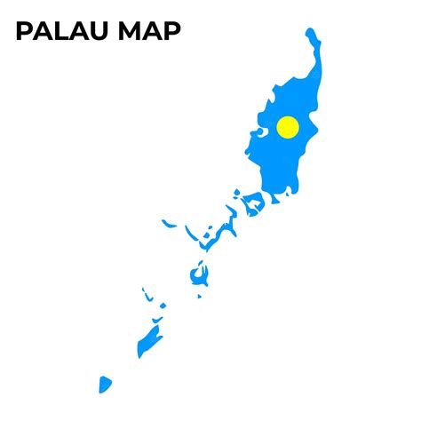 Premium Vector Palau National Flag Map Design Illustration Of Palau