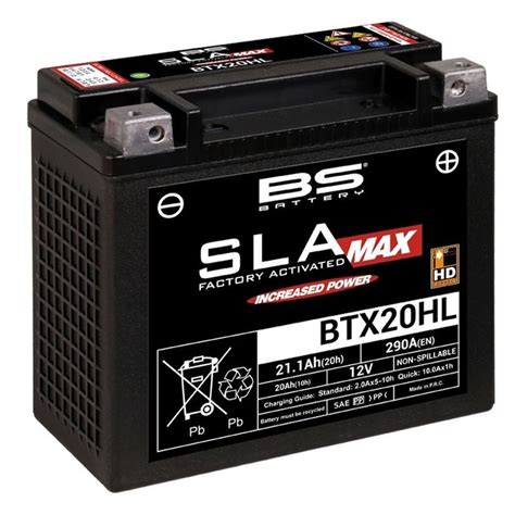 Batterie BS Battery SLA MAX YTX20HL BS BTX20HL Ferme Type Acide Sans