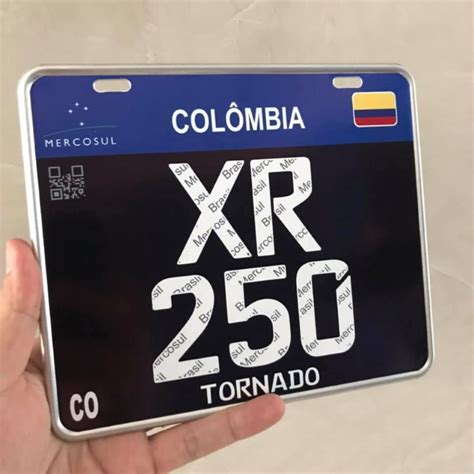 Placa em Aço Moto Personalizada MERCOSUL vários modelos Elo7