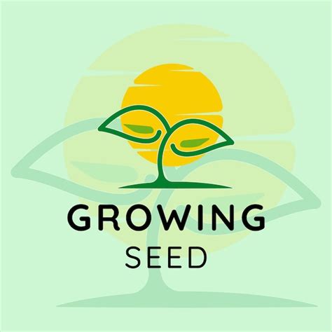 Premium Vector Growing Seed Modern Colorful Vector Logo Illustration