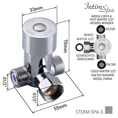 S TERM Mieszacz do wody Prosty montaż do zaworów kątowych Natynk