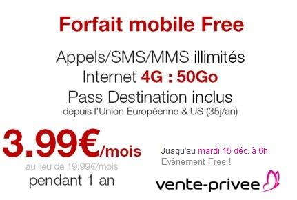 Free Mobile Prolonge Son Forfait Illimit Go Via Venteprivee