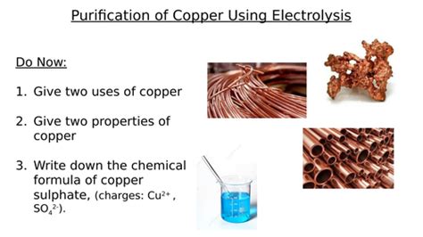 Electrolysis Purification Of Copper Teaching Resources